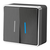 Выключатель Накладные механизмы Gallant графит рифленый WL15-03-03