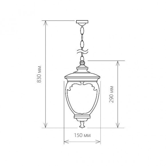 Уличный светильник подвесной Andromeda белое золото GLYF-8024H