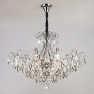 Подвесная люстра Crystal 10080/12 хром / прозрачный хрусталь Подвесная люстра Crystal 10080/12 хром / прозрачный хрусталь