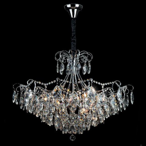 Подвесная люстра Crystal 10080/12 хром / прозрачный хрусталь Подвесная люстра Crystal 10080/12 хром / прозрачный хрусталь