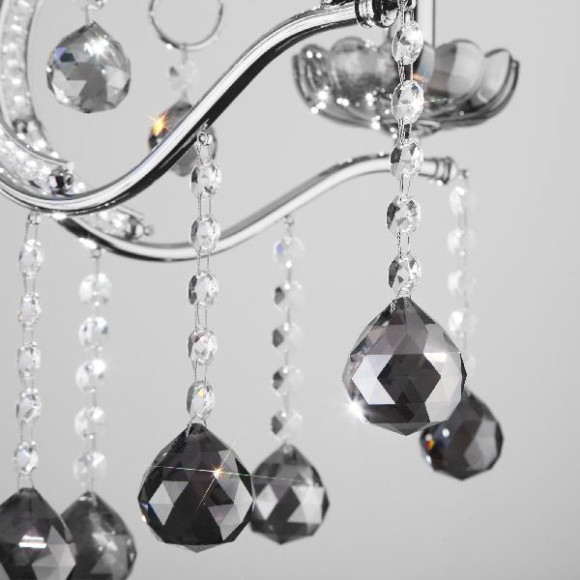 Подвесная люстра Brezza 10107/5 хром/дымчатый хрусталь Strotskis