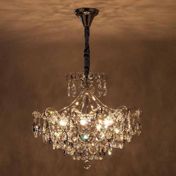Подвесная люстра Crystal 10080/6 хром / прозрачный хрусталь Подвесная люстра Crystal 10080/6 хром / прозрачный хрусталь