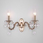 Бра Favola 10102/2 античная бронза/прозрачный хрусталь Strotskis Бра Favola 10102/2 античная бронза/прозрачный хрусталь Strotskis