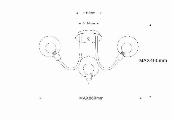 Потолочная люстра Eddy 56010-3D Потолочная люстра Eddy 56010-3D