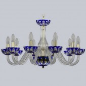 Подвесная люстра 1308 1308/10/240 G Cl/Clear-Blue/H-1H
