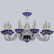 Подвесная люстра 1308 1308/10/240 G Cl/Clear-Blue/H-1H