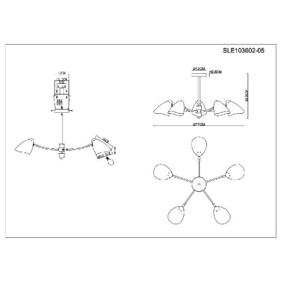 Потолочная люстра Satta SLE103602-05
