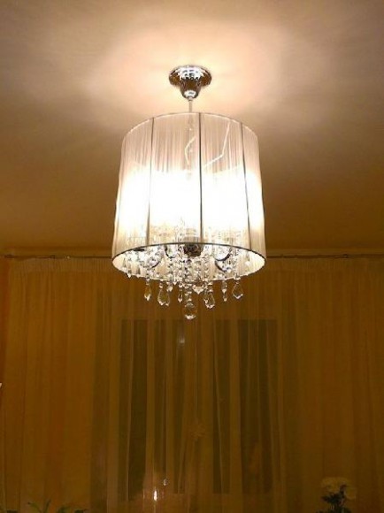 Подвесная люстра 2045 2045/5 хром/белый