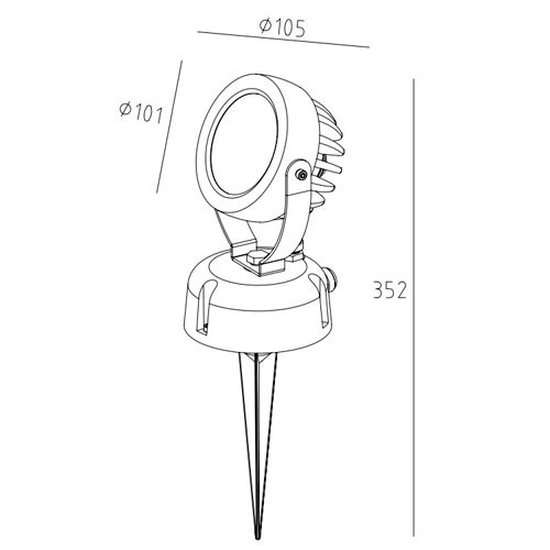 Грунтовый светильник  W77169