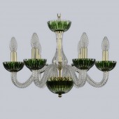 Подвесная люстра 1308 1308/6/165 G Cl/Clear-Green/H-1K
