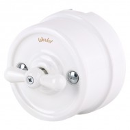 Выключатель Накладные ретро механизмы Ретро белые WL18-01-05