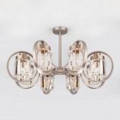 Потолочная люстра Loraine 10095/8 сатин-никель/прозрачный хрусталь Strotskis