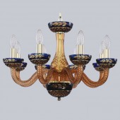Подвесная люстра 1308 1308/8/195 G Am/Amber-Blue/H-1J