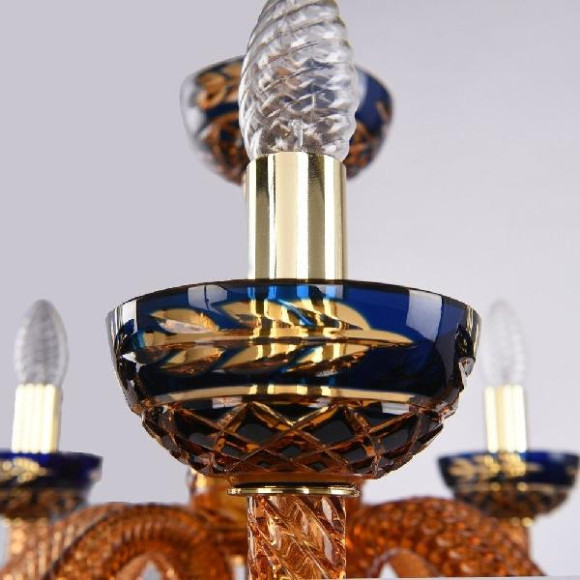 Подвесная люстра 1308 1308/8/195 G Am/Amber-Blue/H-1J Подвесная люстра 1308 1308/8/195 G Am/Amber-Blue/H-1J