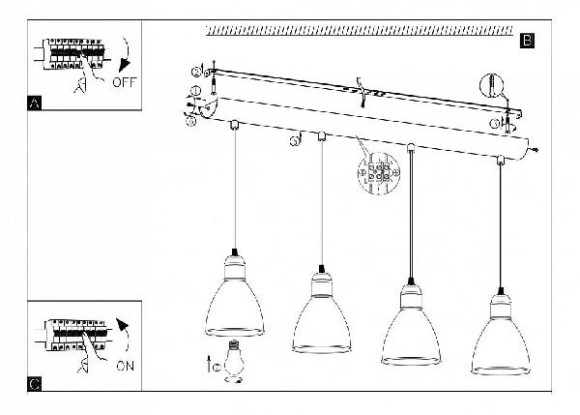 Подвесной светильник Priddy 49466