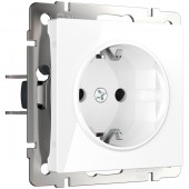 Розетка Встраиваемые механизмы белые WL01-SKGS-01-IP44