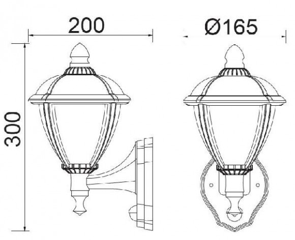 Настенный фонарь уличный Unite W2601-PIR
