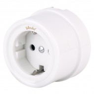 Розетка Накладные ретро механизмы Ретро белые WL18-03-02