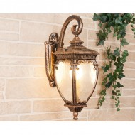 Настенный фонарь уличный Andromeda черное золото GLYF-8024D Настенный фонарь уличный Andromeda черное золото GLYF-8024D