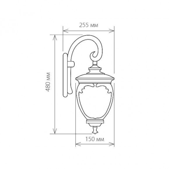 Настенный фонарь уличный Andromeda черное золото GLYF-8024D
