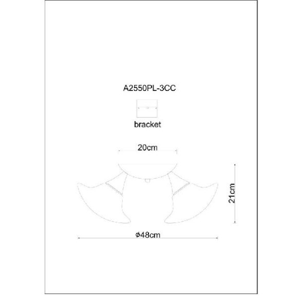 Потолочная люстра Aqua A2550PL-3CC Потолочная люстра Aqua A2550PL-3CC