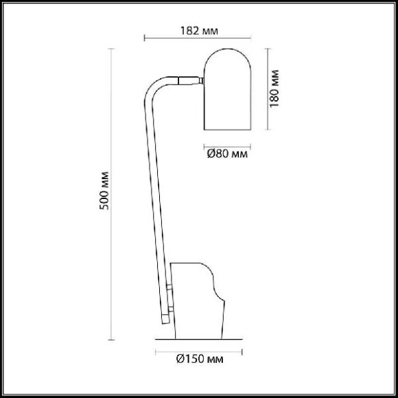 Офисная настольная лампа Ejen 3688/1T