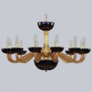 Подвесная люстра 1309 1309/12/300 G Am/Amber-Blue/H-1K