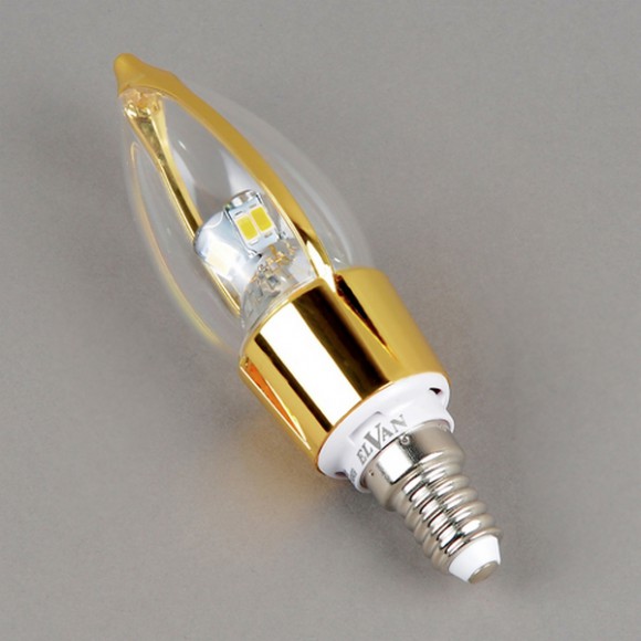 Лампочка светодиодная  E14-5W-3000K-Q100B-GD