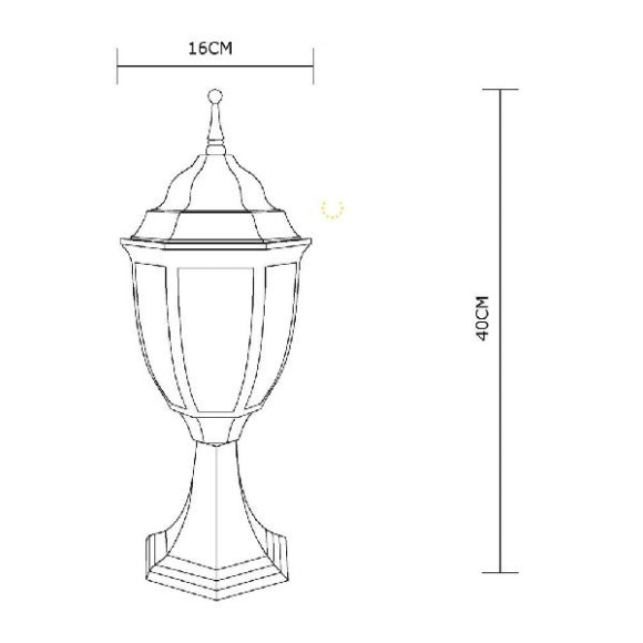 Наземный фонарь Pegasus A3151FN-1BN