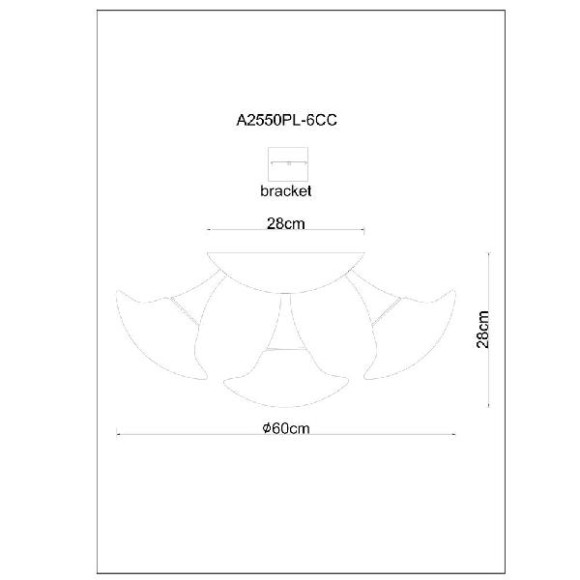 Потолочная люстра Aqua A2550PL-6CC Потолочная люстра Aqua A2550PL-6CC