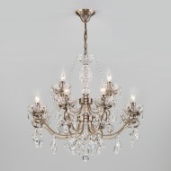 Подвесная люстра Teodore 10103/12 античная бронза/прозрачный хрусталь Strotskis