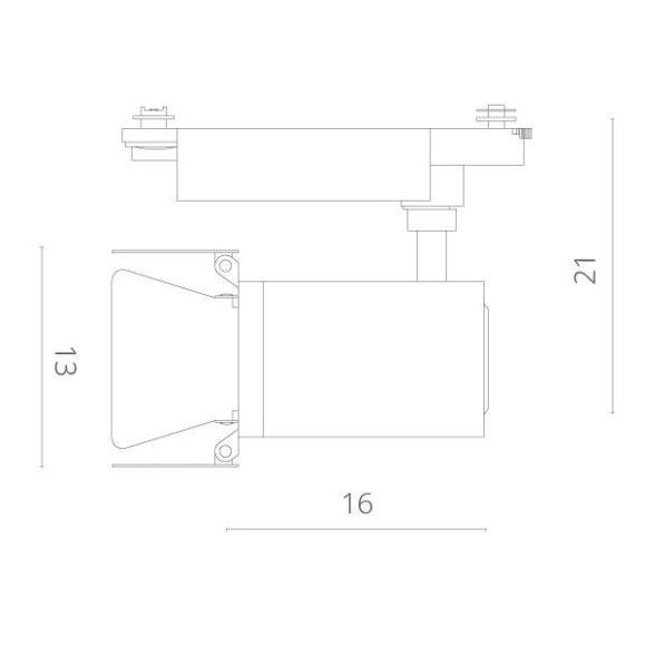 Трековый светильник Falena A6730PL-1WH