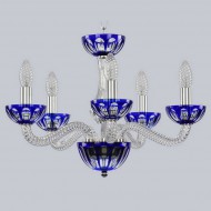 Подвесная люстра 1309 1309/5/165 Ni Cl/Clear-Blue/H-1H Подвесная люстра 1309 1309/5/165 Ni Cl/Clear-Blue/H-1H