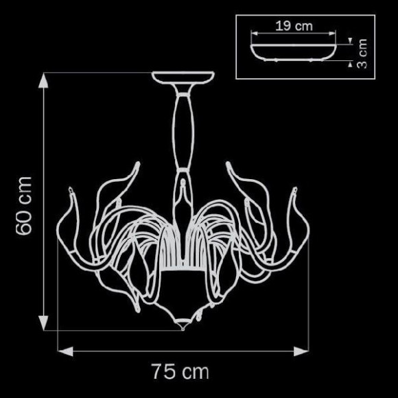 Потолочная люстра CIGNO COLLO 751022 Потолочная люстра CIGNO COLLO 751022