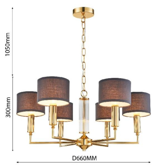 Подвесная люстра Laciness 2609-6P Подвесная люстра Laciness 2609-6P