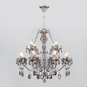 Подвесная люстра Teodore 10103/12 хром/дымчатый хрусталь Strotskis Подвесная люстра Teodore 10103/12 хром/дымчатый хрусталь Strotskis