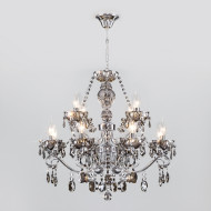 Подвесная люстра Teodore 10103/12 хром/дымчатый хрусталь Strotskis