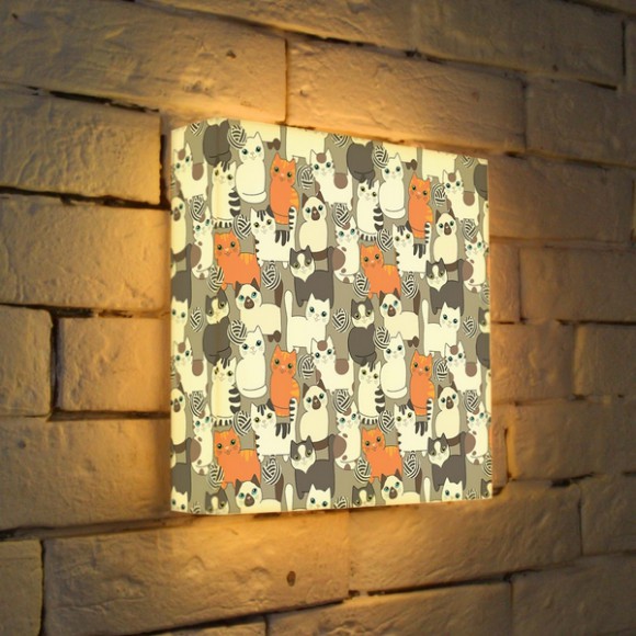 Лайтбокс Котята и клубочки 25-25-d-027