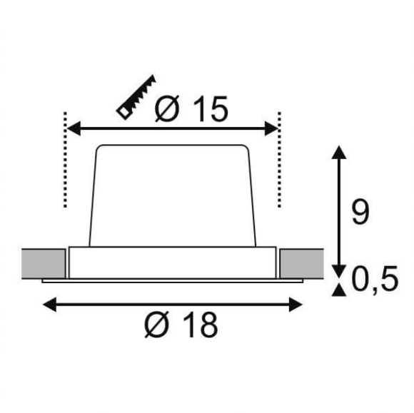 Точечный светильник New Tria 114266