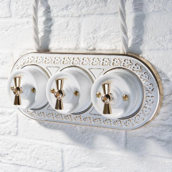 Рамка Antik Runda белое золото WL70-frame-03