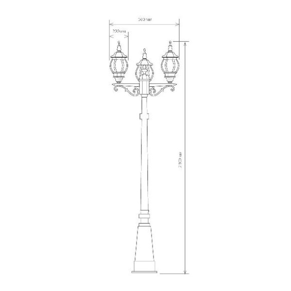 Наземный фонарь Farola NLG99HL005 черное золото