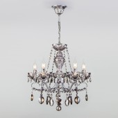 Подвесная люстра Teodore 10103/5 хром/дымчатый хрусталь Strotskis Подвесная люстра Teodore 10103/5 хром/дымчатый хрусталь Strotskis