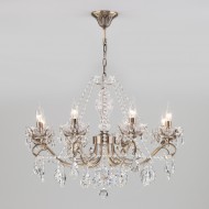 Подвесная люстра Teodore 10103/8 античная бронза/прозрачный хрусталь Strotskis