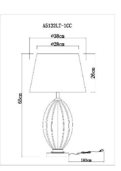 Интерьерная настольная лампа Beverly A5132LT-1CC