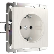 Розетка Встраиваемые механизмы перламутровый рифленый WL13-SKGS-01-IP44