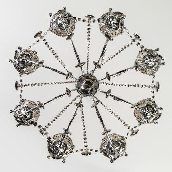 Подвесная люстра Teodore 10103/8 хром/дымчатый хрусталь Strotskis