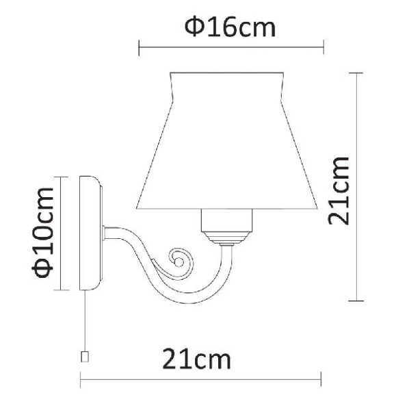 Бра Margherita A7021AP-1WH Бра Margherita A7021AP-1WH