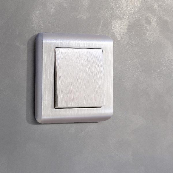 Выключатель Встраиваемые механизмы перламутровый рифленый WL13-SW-1G