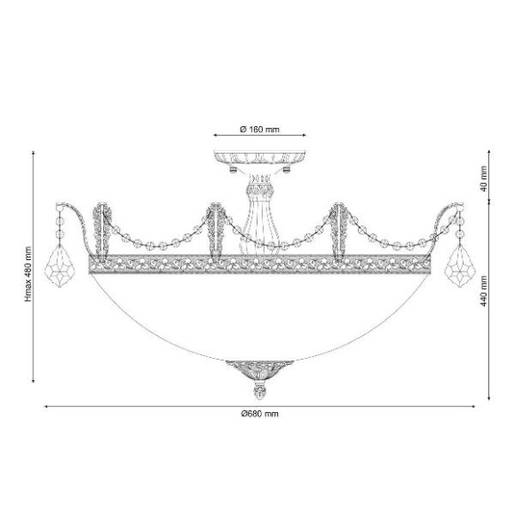 Потолочная люстра Barletta BARLETTA 182.10 D720 antique