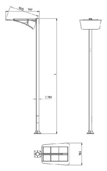 Наземный светильник Sky 560-41/w-50 (одноголовый)